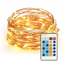 invisible 33ft 100 LEDs Fairy String Lights with Remote Control Dimmable led copper wire string lights Rope Lights